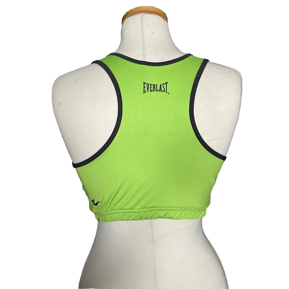 Everlast Womens Size G S/M Neon Green Sports Bra Racerback Athletic Wireless - Picture 4 of 7
